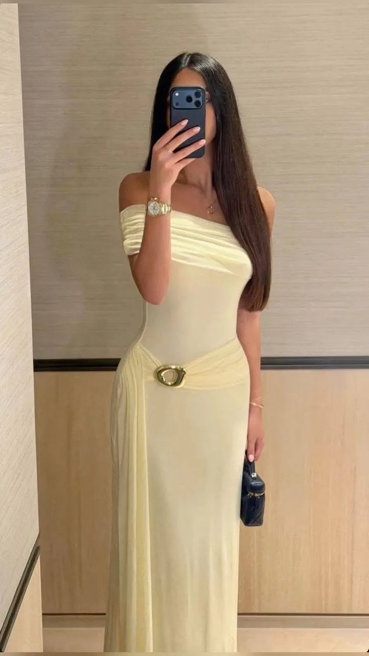 Off-the-Shoulder Maxi Dress