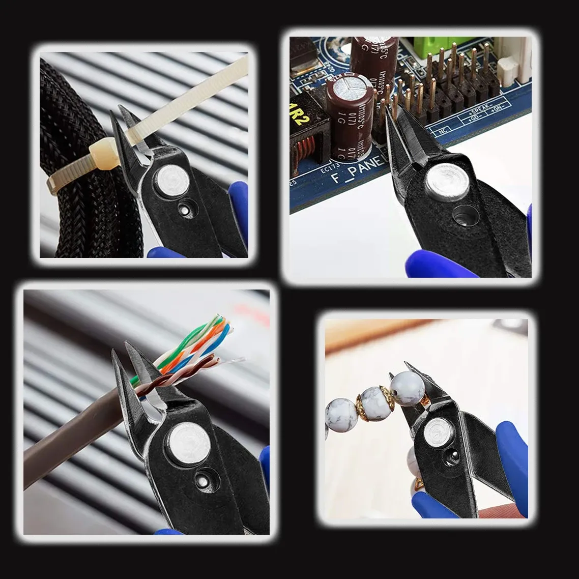 PLATO 170 Electronic Diagonal Pliers - Precision Wire Cutter for DIY Electronics, Model Making, 3D Printer Parts, and Jewelry Crafting showcase 8