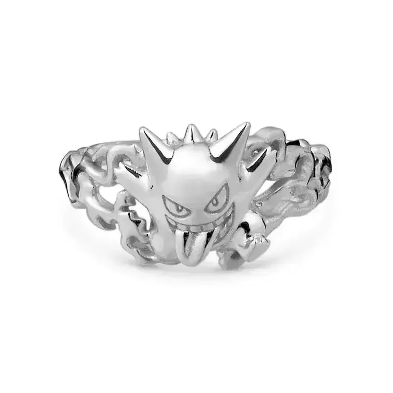 Pokemon Dratini Couple Ring S925 Sterling Silver Adjustable Cartoon Anime Peripheral Fashion Gift for Fans - Image 4