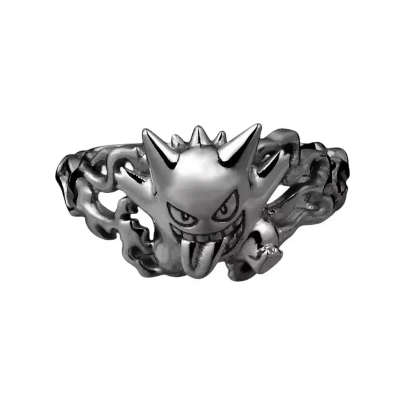 Pokemon Dratini Couple Ring S925 Sterling Silver Adjustable Cartoon Anime Peripheral Fashion Gift for Fans - Image 3
