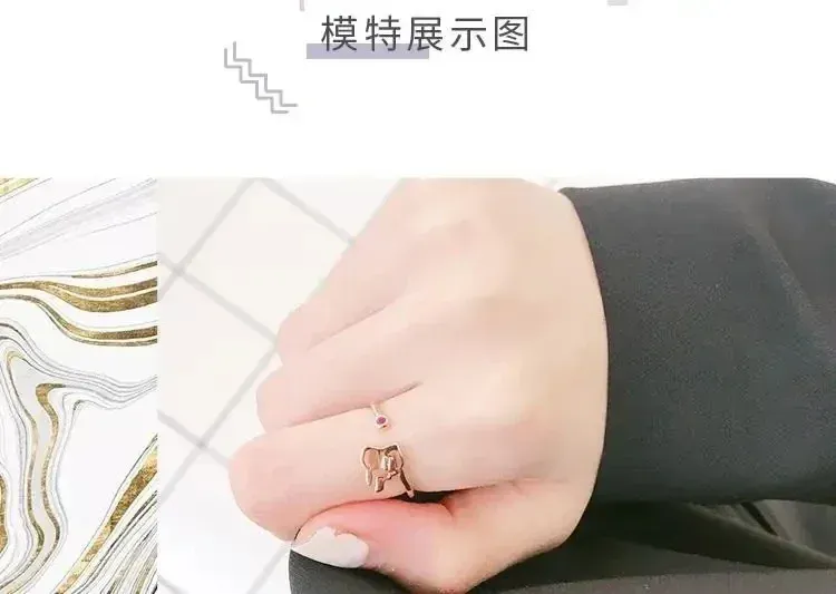 Pokemon Dratini Couple Ring S925 Sterling Silver Adjustable Cartoon Anime Peripheral Fashion Gift for Fans showcase 3