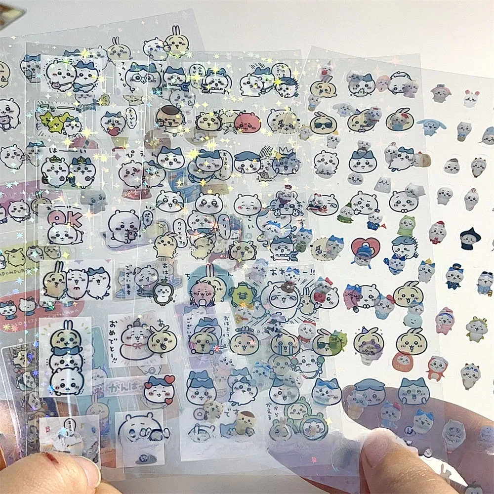 Cute Giekawa Stickers Pack - Double Transparent Cut Film Cartoon Goo Box Hand Account Collage Material for Scrapbooking & Crafts - Image 2