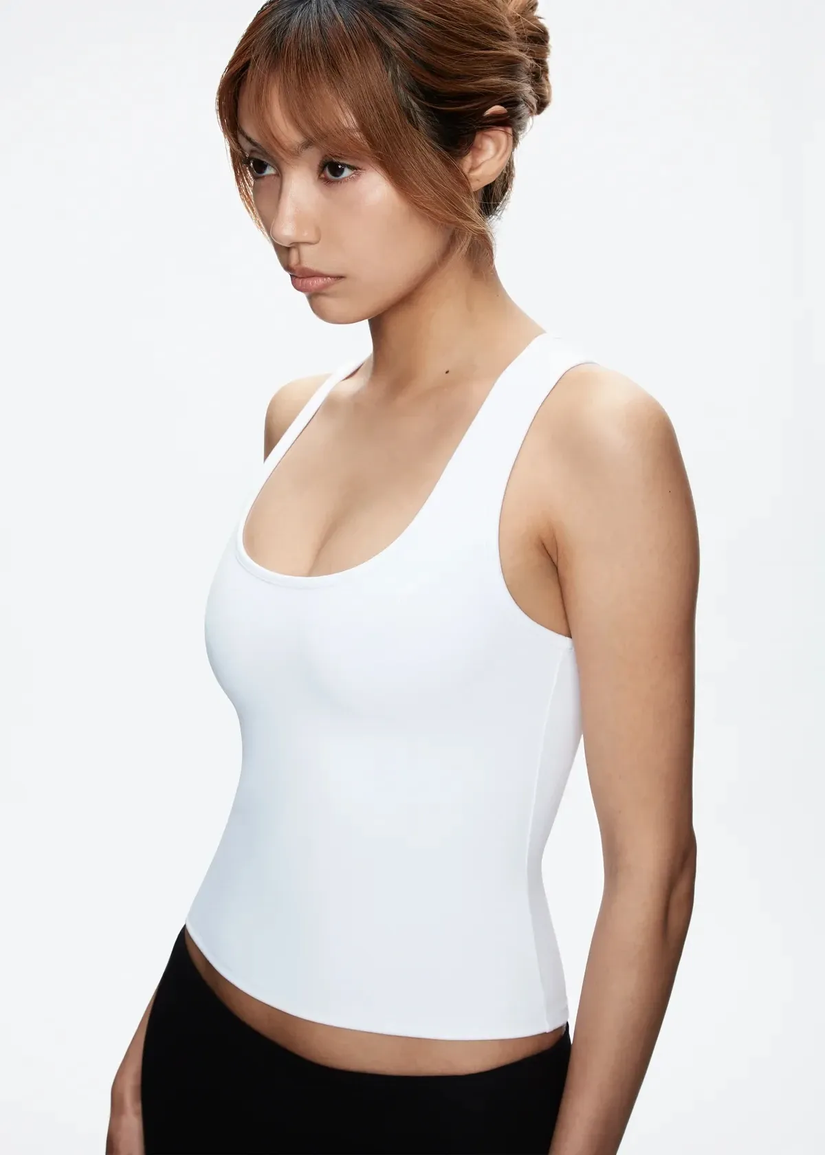 Women's Sexy Camisole Tank Top with Wide Shoulder Straps, Casual Sports Wear, Sueded Stretch Jersey, Close Fit for Daily Use showcase 12