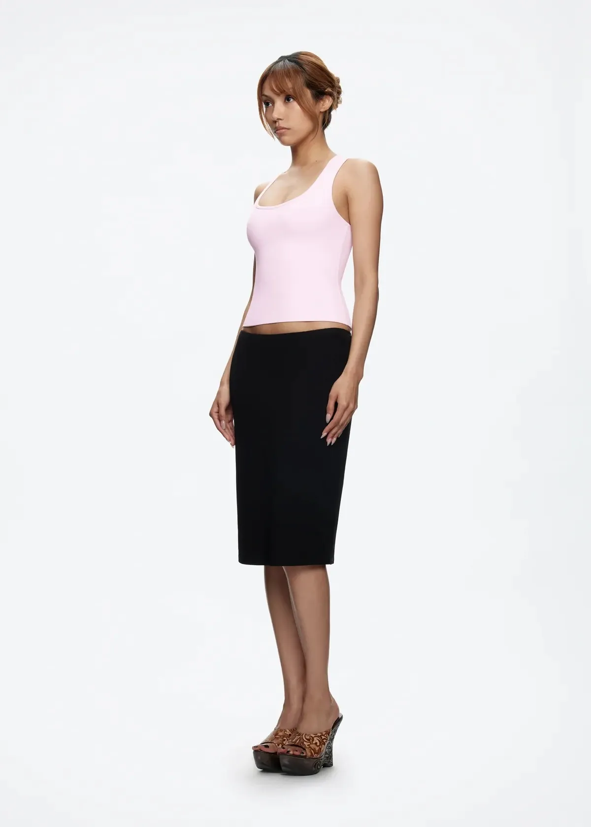 Women's Sexy Camisole Tank Top with Wide Shoulder Straps, Casual Sports Wear, Sueded Stretch Jersey, Close Fit for Daily Use showcase 14