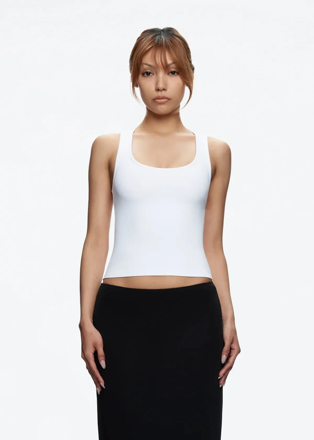 Women's Sexy Camisole Tank Top with Wide Shoulder Straps, Casual Sports Wear, Sueded Stretch Jersey, Close Fit for Daily Use showcase 10