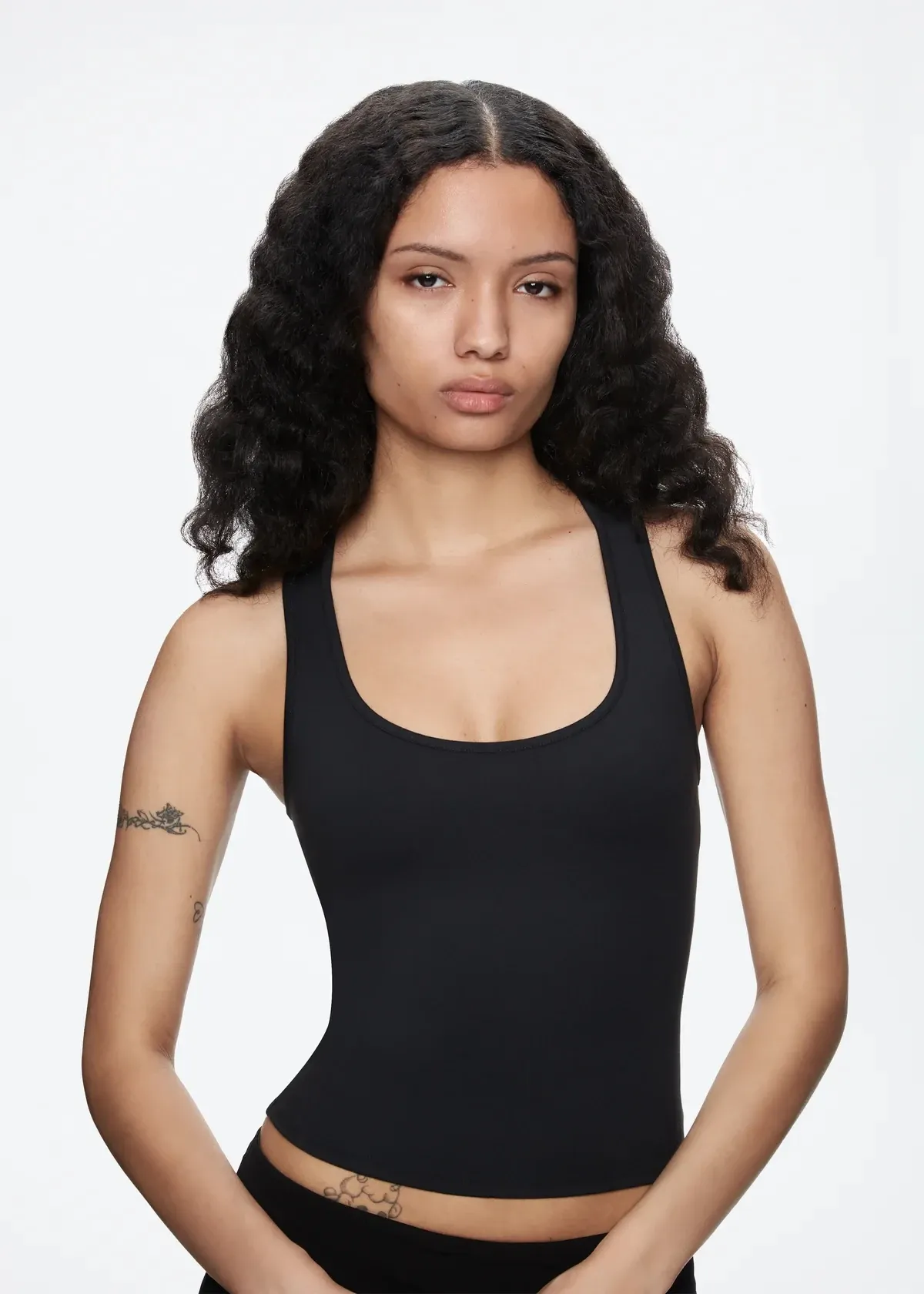 Women's Sexy Camisole Tank Top with Wide Shoulder Straps, Casual Sports Wear, Sueded Stretch Jersey, Close Fit for Daily Use showcase 19