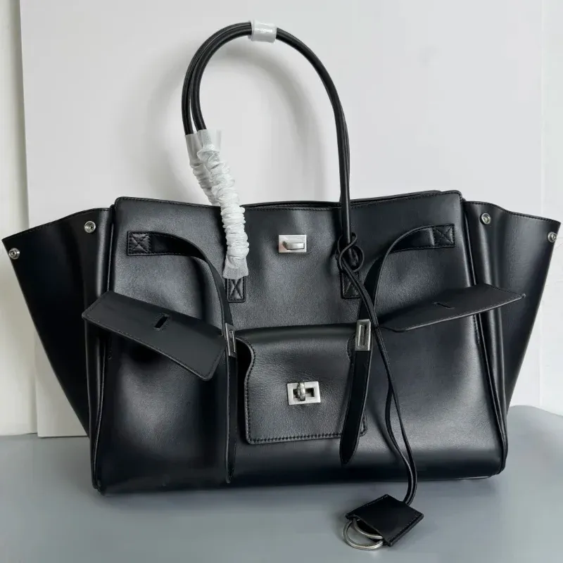 Luxury Rodeo Lock Tote Bag for Women - High-Quality PU Leather Commuter Shoulder Handbag with Large Capacity Storage thumbnail 1