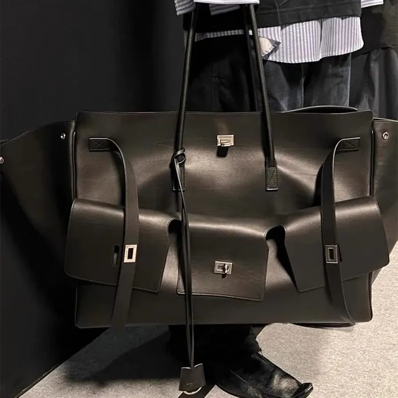 Luxury Rodeo Lock Tote Bag for Women - High-Quality PU Leather Commuter Shoulder Handbag with Large Capacity Storage showcase 11