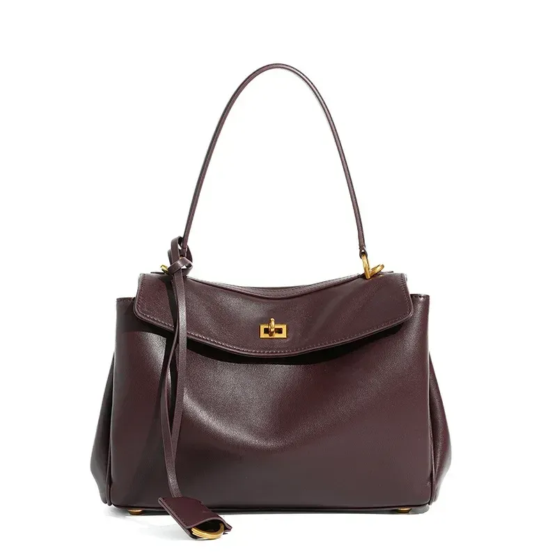 Rodeobag Large Capacity Genuine Leather Women's Underarm Bag with Advanced Lock - Fashionable & Versatile for Daily Use thumbnail 5