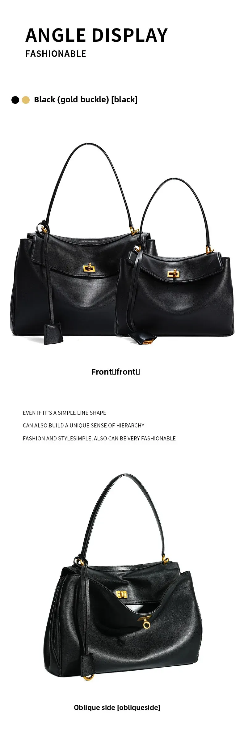 Rodeobag Large Capacity Genuine Leather Women's Underarm Bag with Advanced Lock - Fashionable & Versatile for Daily Use showcase 16