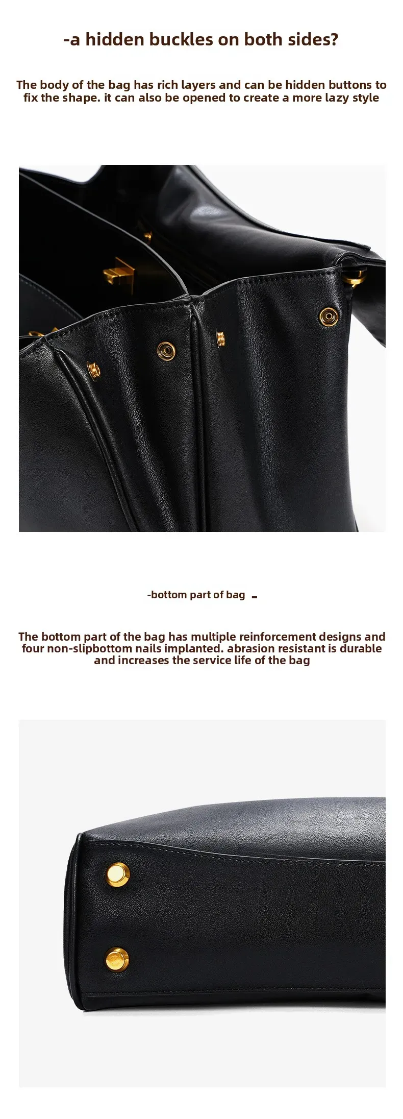 Rodeobag Large Capacity Genuine Leather Women's Underarm Bag with Advanced Lock - Fashionable & Versatile for Daily Use showcase 15