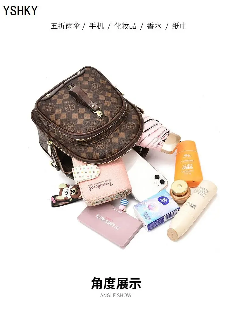 Women's Large Capacity PU Leather Shoulder Bag - Stylish Lychee Pattern Portable Bucket Messenger Bag for Ladies showcase 16