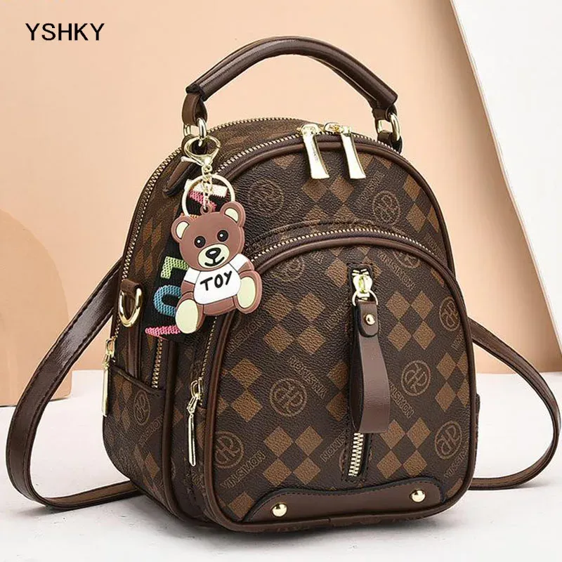 Women's Large Capacity PU Leather Shoulder Bag - Stylish Lychee Pattern Portable Bucket Messenger Bag for Ladies - Image 2