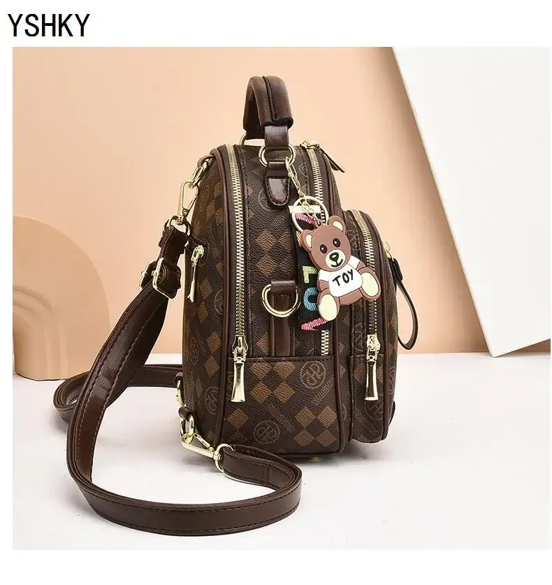 Women's Large Capacity PU Leather Shoulder Bag - Stylish Lychee Pattern Portable Bucket Messenger Bag for Ladies showcase 18