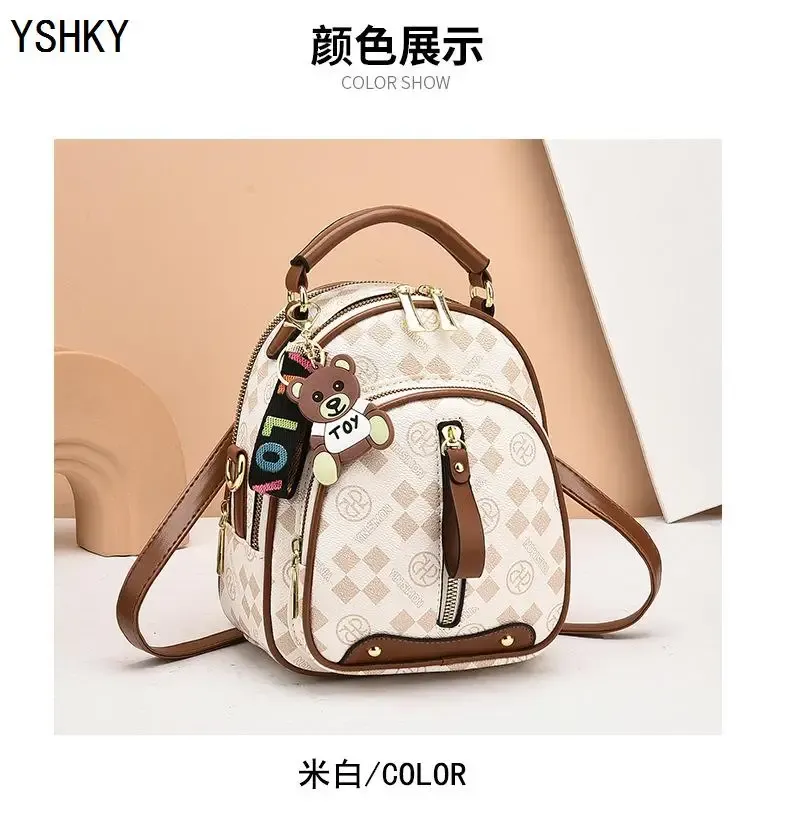Women's Large Capacity PU Leather Shoulder Bag - Stylish Lychee Pattern Portable Bucket Messenger Bag for Ladies showcase 12