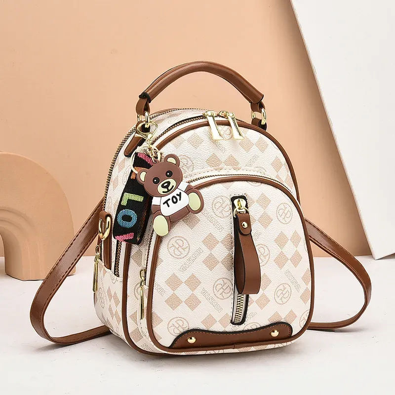Women's Large Capacity PU Leather Shoulder Bag - Stylish Lychee Pattern Portable Bucket Messenger Bag for Ladies showcase 2