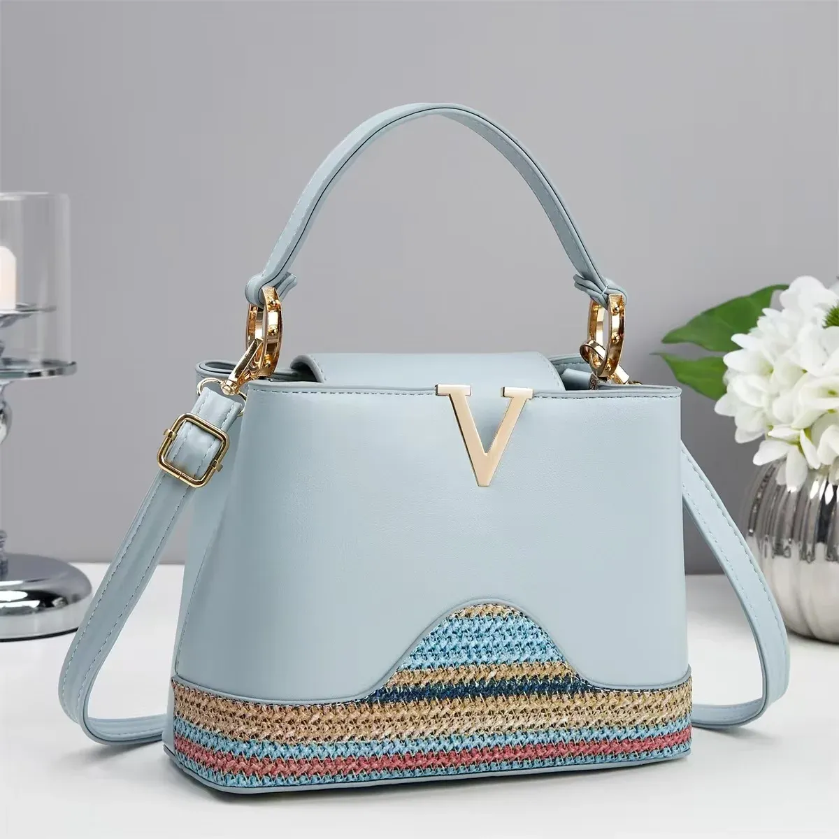 Luxury Designer Women's Shoulder Handbag 2025 - Premium Leather Monogram Printed Crossbody Bag for Fashionable Ladies showcase 3