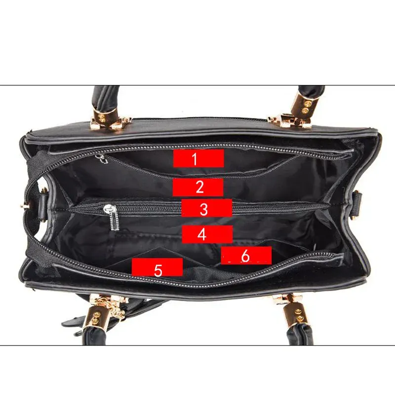 Women's Large Capacity PU Leather Shoulder Bag, Stylish Lychee Pattern Bucket Messenger Bag, Versatile Portable Handbag for Ladies thumbnail 5
