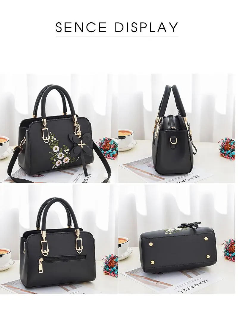 Women's Large Capacity PU Leather Shoulder Bag, Stylish Lychee Pattern Bucket Messenger Bag, Versatile Portable Handbag for Ladies showcase 9