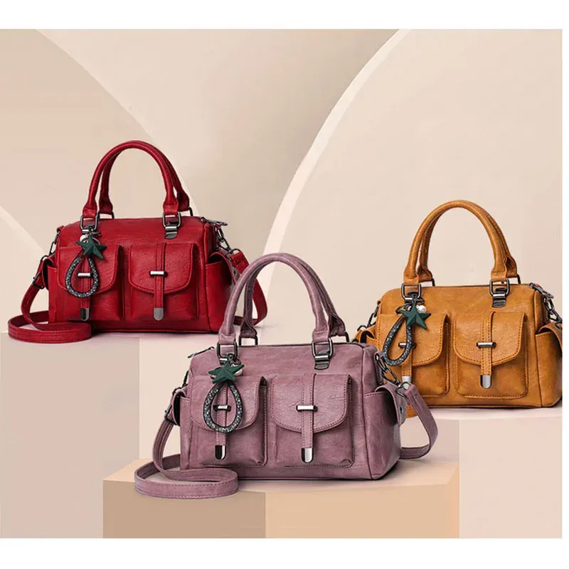 2025 Fashionable Women's Handbag Designer Shoulder Bag - High Quality Faux Leather Crossbody Travel Bag with Elegant Tassel Accent - Image 2