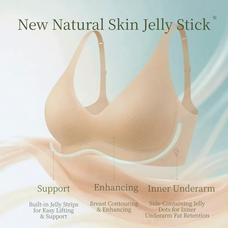 SUJIIN Women's Sexy Seamless Wireless Bra - Push Up Padded Bralette with Invisible Lift V Neck, Soft Support for Everyday Comfort thumbnail 5