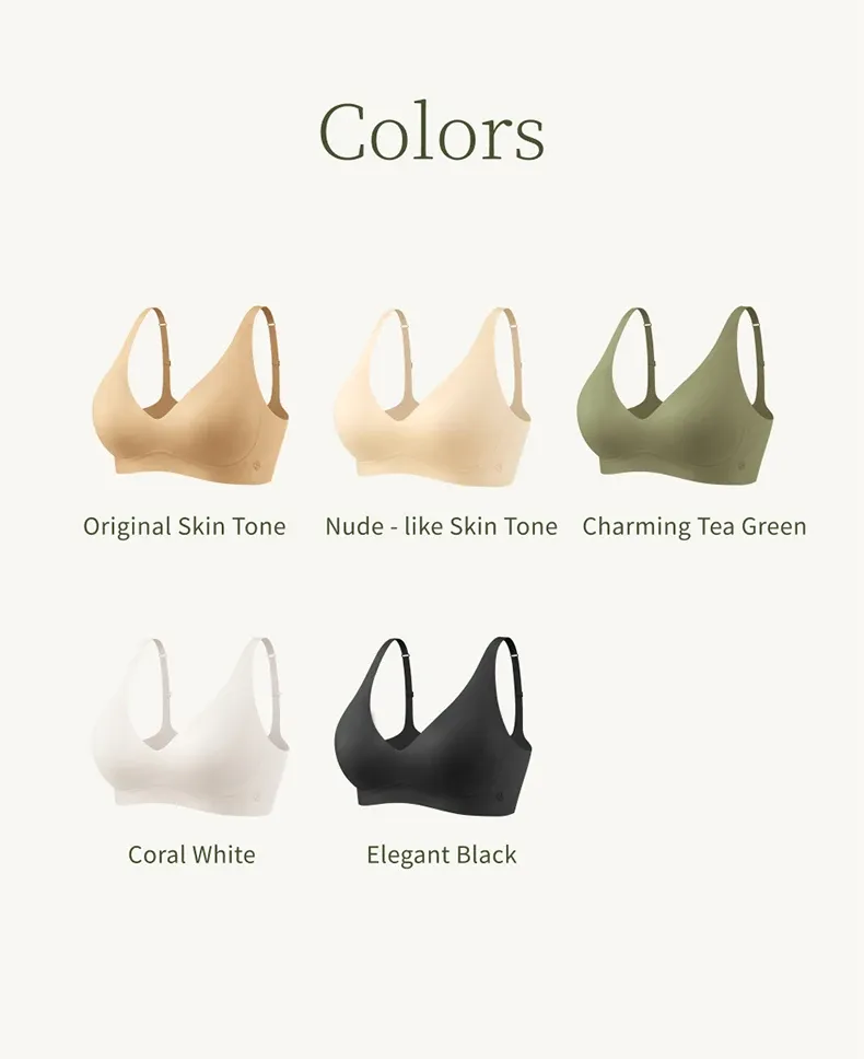 SUJIIN Women's Sexy Seamless Wireless Bra - Push Up Padded Bralette with Invisible Lift V Neck, Soft Support for Everyday Comfort showcase 19