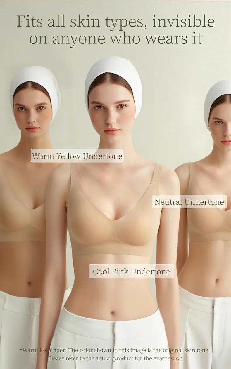 SUJIIN Women's Sexy Seamless Wireless Bra - Push Up Padded Bralette with Invisible Lift V Neck, Soft Support for Everyday Comfort showcase 7