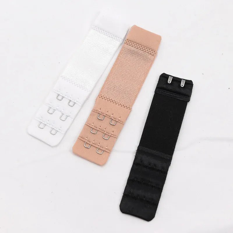 3pcs Women's 2 Hook Bra Extender Straps - Adjustable Nylon Elastic Belt Buckle Extenders for Comfort & Fit - Image 3