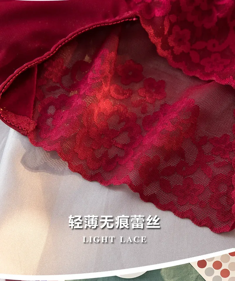 Women's High Waist Lace Panties Plus Size Tummy Control Butt Lifter Briefs Sexy Mesh Girdle Underwear for Comfort and Shape showcase 12