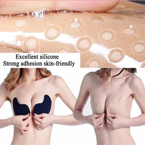 Invisible Silicone Nipple Covers & Self-Adhesive Strapless Push-Up Bra Pads for Women - Reusable, Seamless, and Comfortable for Special Occasions showcase 8
