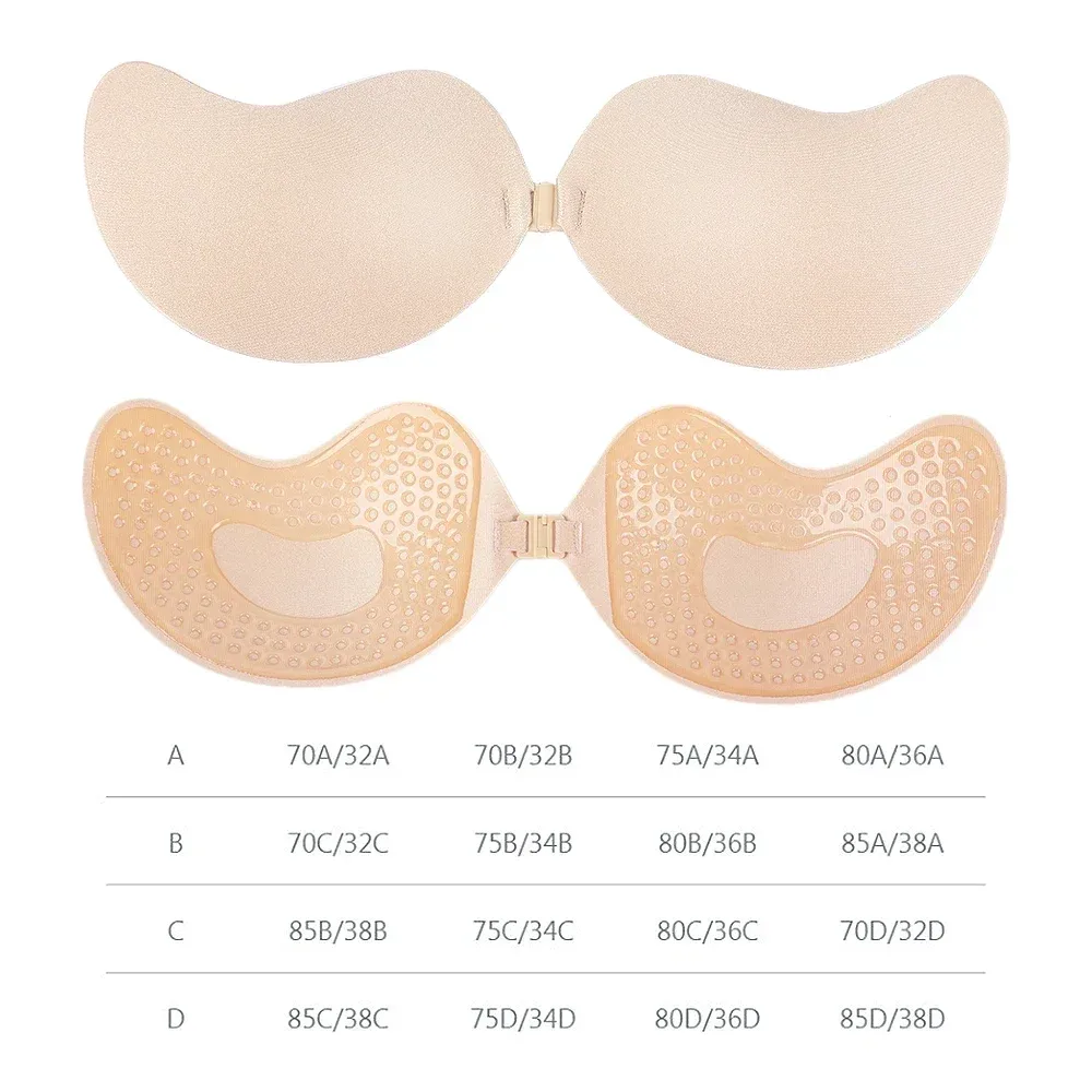 Invisible Silicone Nipple Covers & Self-Adhesive Strapless Push-Up Bra Pads for Women - Reusable, Seamless, and Comfortable for Special Occasions showcase 1
