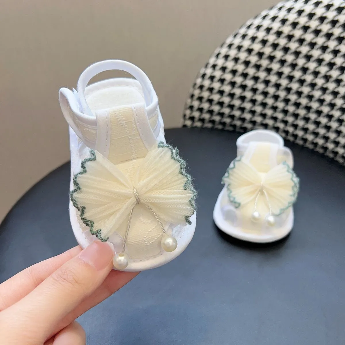 Baby White Bow Sandals