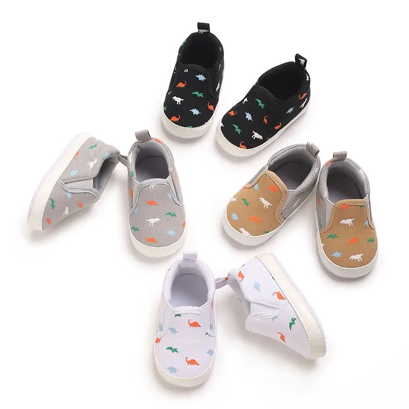 Baby Dinosaur Print Slip-On Shoes