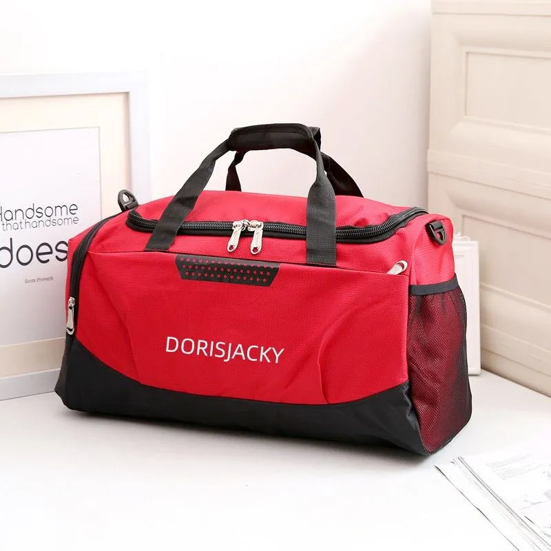 Red Duffel Bag with Compartments