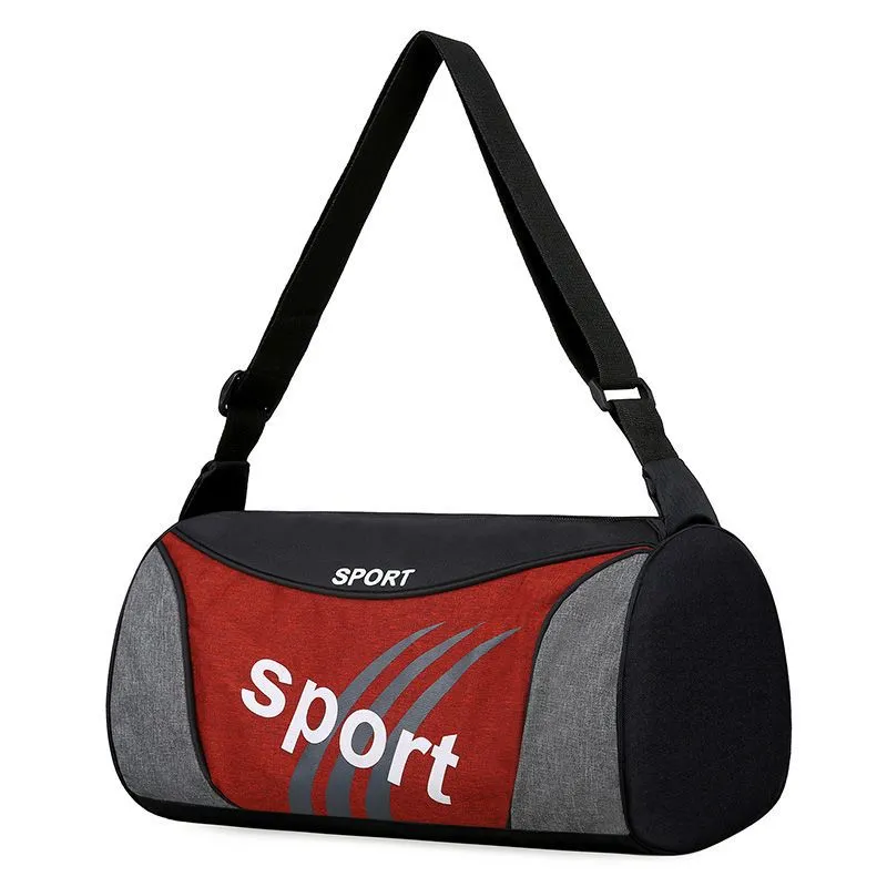 Red and Gray Sport Duffel Bag