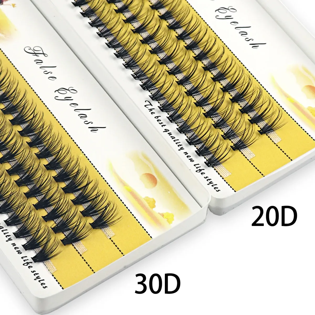 3D Russian Mink Individual Eyelash Clusters - 60 Bundles Natural Look Extension, 0.07mm Thickness, C/D Curl, 8-15mm Length - Professional Makeup Tool showcase 1