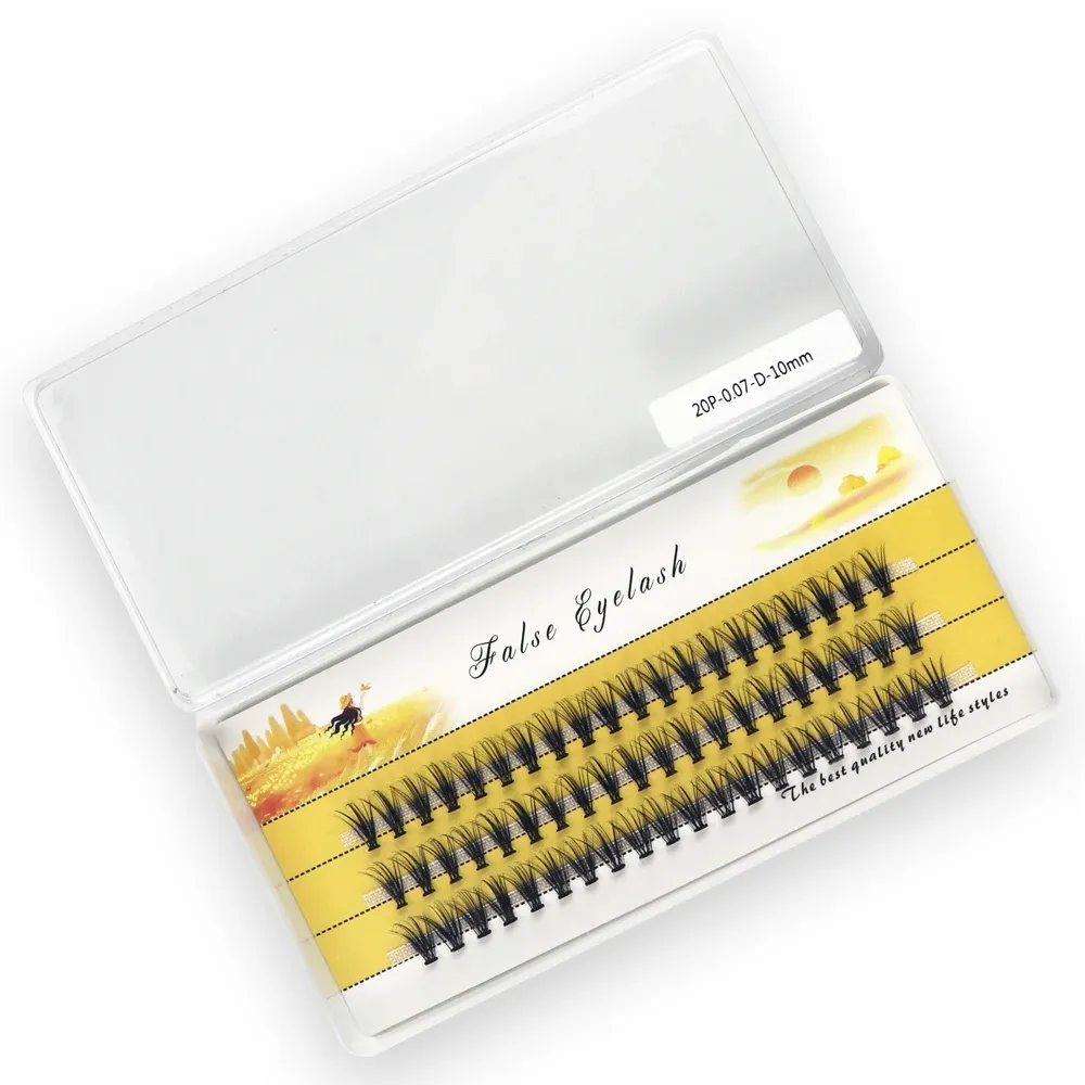 3D Russian Mink Individual Eyelash Clusters - 60 Bundles Natural Look Extension, 0.07mm Thickness, C/D Curl, 8-15mm Length - Professional Makeup Tool showcase 13
