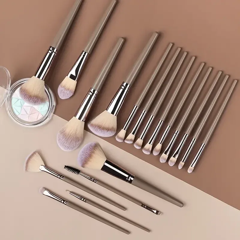 Professional 3-20PCS Makeup Brush Set for Women - Soft Fluffy Nylon Kabuki Foundation, Eyeshadow, Concealer, Blending, Blush Beauty Tools with ABS Plastic Handles showcase 4