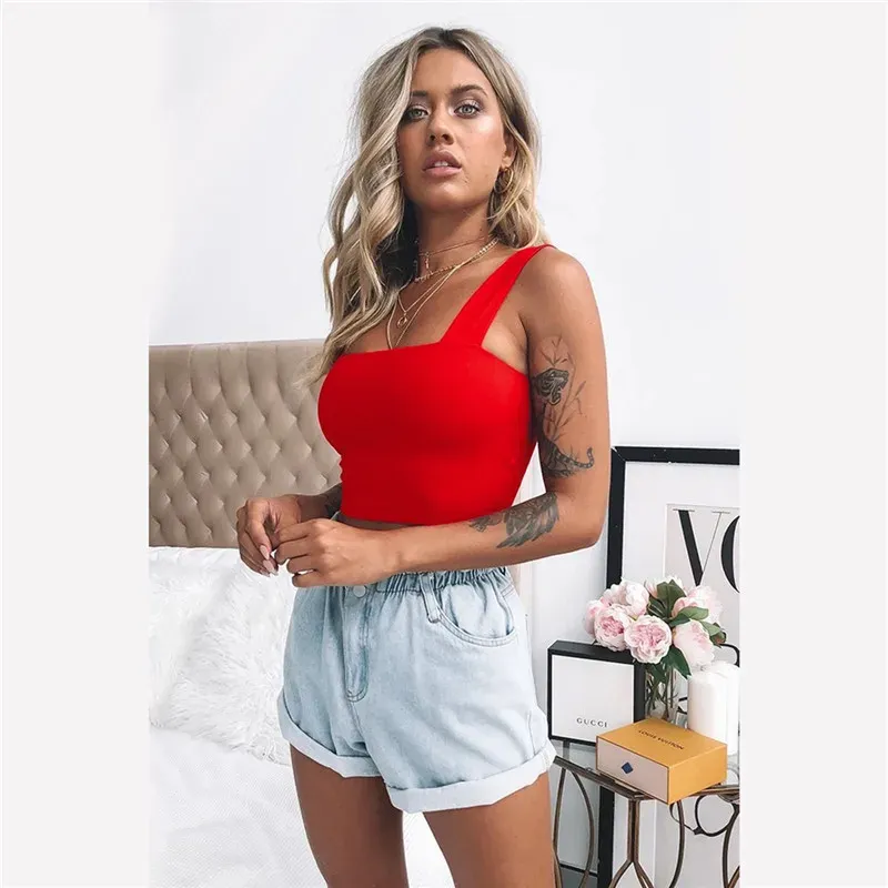 Women's Square Neck Sleeveless Crop Top - Sexy Backless Cami Tank Shirt for Summer Casual Wear showcase 14