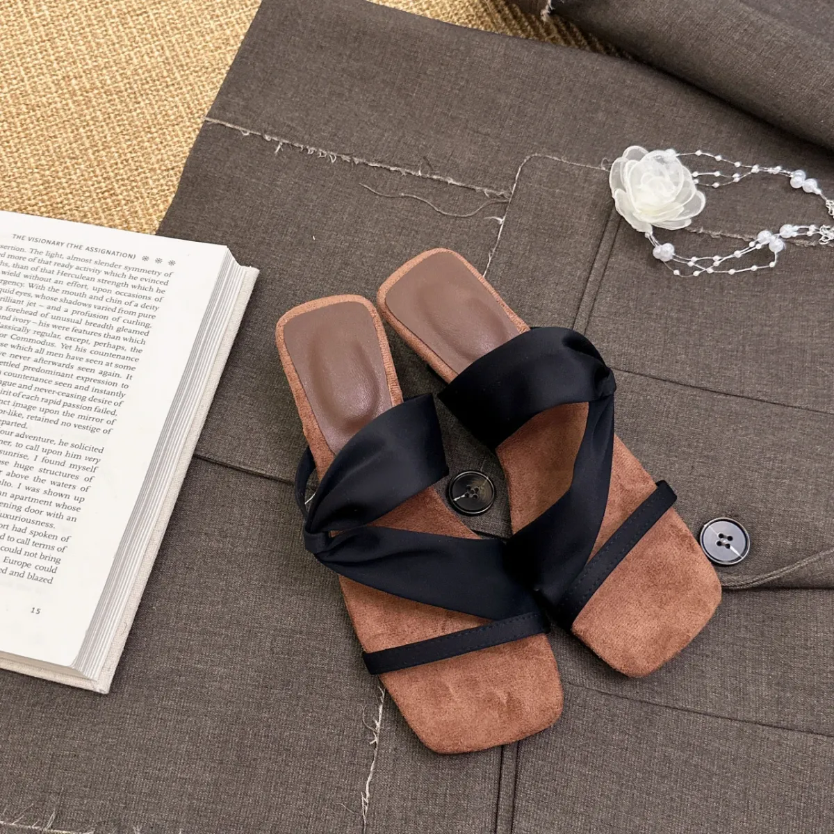 Women's Fashion Square Toe Wedge High Heels Sandals - Stylish Summer Flip Flops for Parties & Casual Wear showcase 17