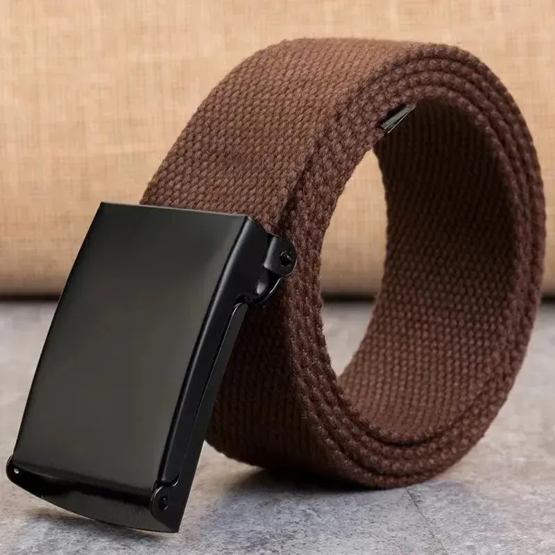 Men's & Women's Fashion Canvas Belt - Adjustable Breathable Outdoor Tactical Waist Belt for Jeans & Trousers thumbnail 6
