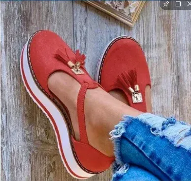 Summer Platform Roman Sandals for Women - Thick Bottom, Tassel Detail, Plus Size, PU Leather Slip-On Casual Shoes for Leisure showcase 5