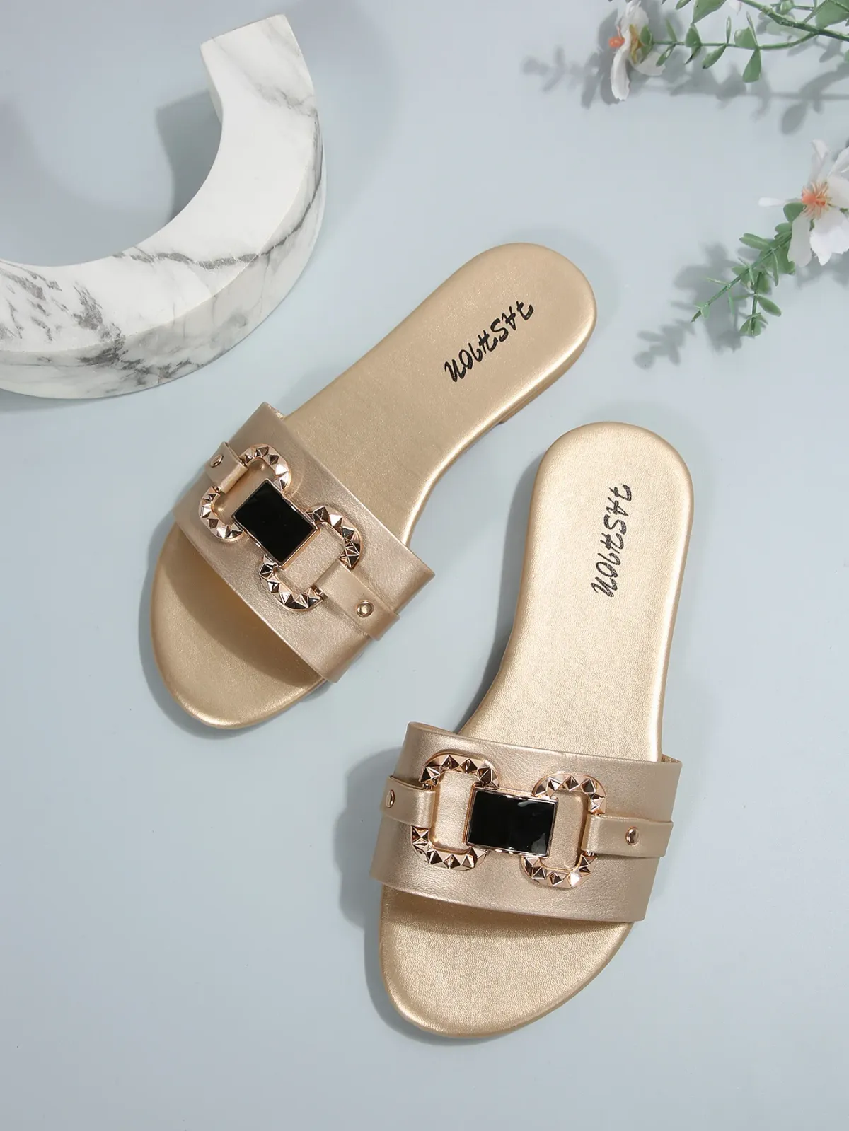 Women's Fashionable Flat Sandals - Comfortable Large Size Slip-On Shoes with Round Toe, Perfect for Daily Wear, Beach Vacations, and Travel showcase 16