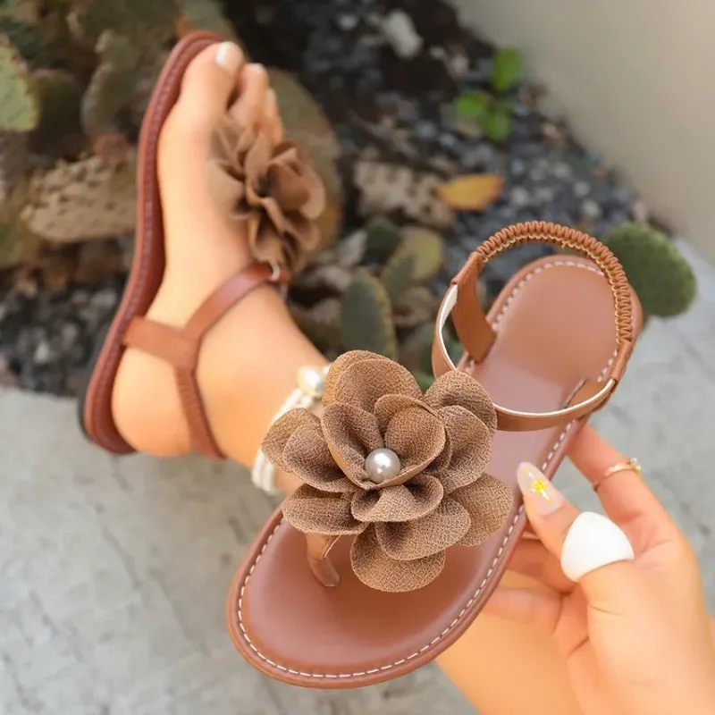 Summer Elegant Women's Casual Sandals - Round Head Sexy Flower Slides, Fashionable & Comfortable Best Selling New Design thumbnail 5