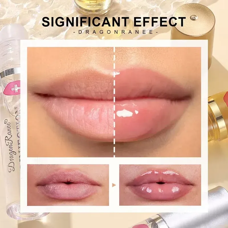 Instant Volumising Lip Plumper Oil Gloss Serum - Moisturizing Anti-Wrinkle & Dark Skin Remover for Fuller, Smoother Lips - Image 4