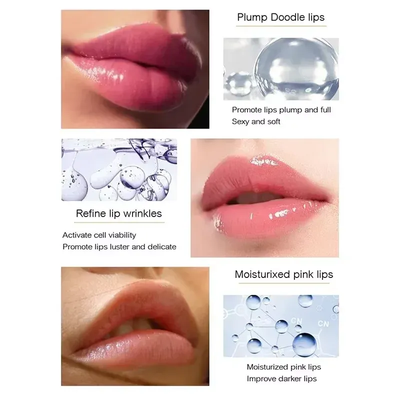 Instant Volumising Lip Plumper Oil Gloss Serum - Moisturizing Anti-Wrinkle & Dark Skin Remover for Fuller, Smoother Lips - Image 5