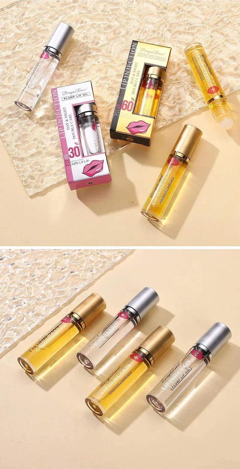 Instant Volumising Lip Plumper Oil Gloss Serum - Moisturizing Anti-Wrinkle & Dark Skin Remover for Fuller, Smoother Lips showcase 12