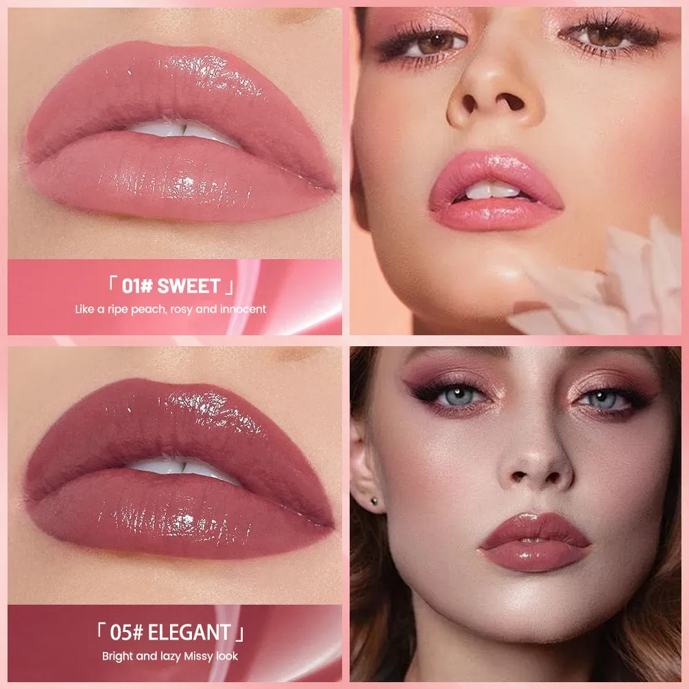 QIBEST 8 Colors Nude Watery Lip Gloss - Long-Lasting Liquid Lipstick, Sexy Red/Purple Lip Glaze, Non-Fading Tint for Women's Makeup thumbnail 2