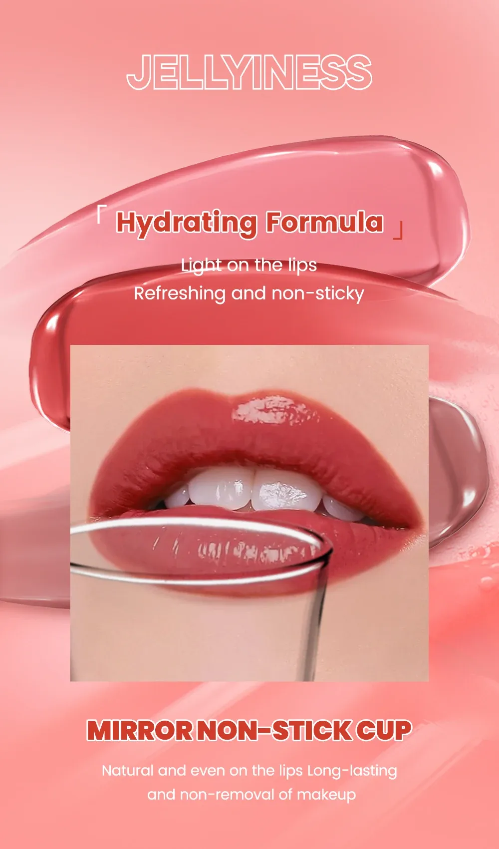 QIBEST 8 Colors Nude Watery Lip Gloss - Long-Lasting Liquid Lipstick, Sexy Red/Purple Lip Glaze, Non-Fading Tint for Women's Makeup showcase 5