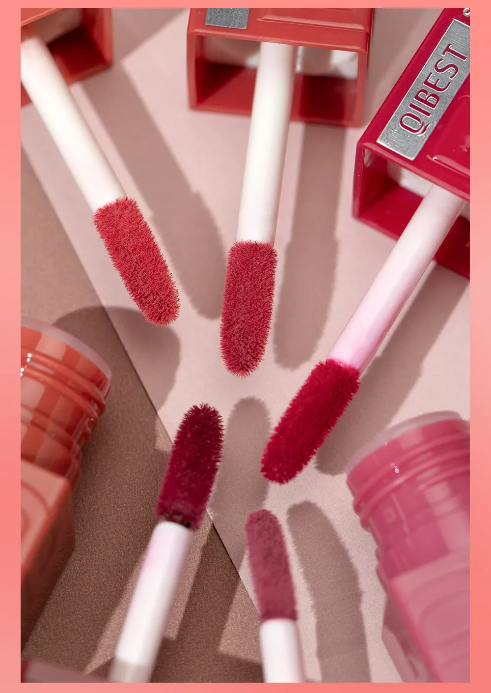 QIBEST 8 Colors Nude Watery Lip Gloss - Long-Lasting Liquid Lipstick, Sexy Red/Purple Lip Glaze, Non-Fading Tint for Women's Makeup showcase 17